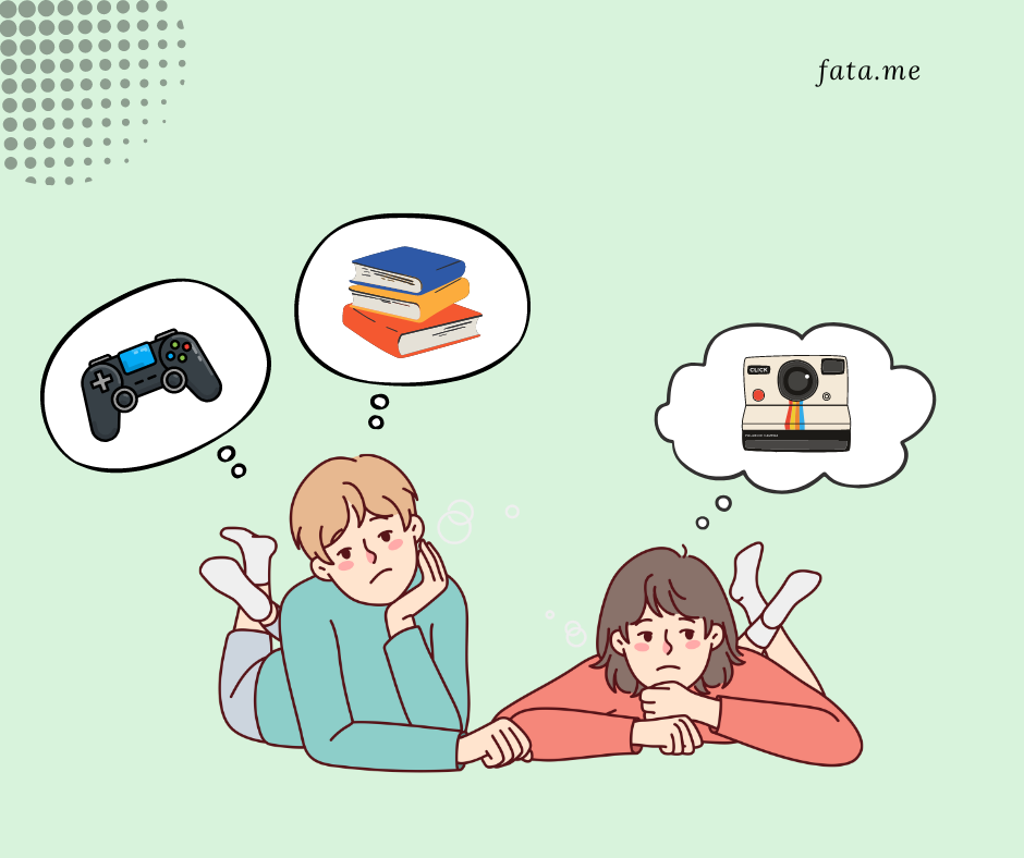 A boy and girl thinking of items that can be categorized as needs vs wants.