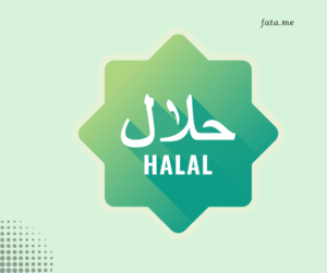 sticker that says halal